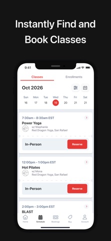 Red Dragon Yoga App iPhone screenshot