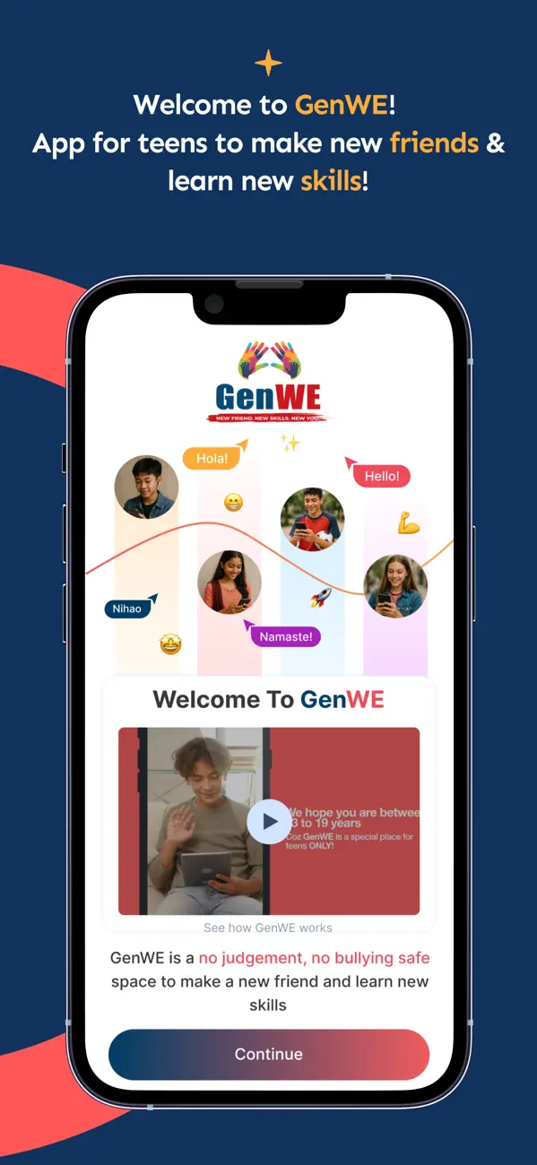 Screenshot #1 pour GenWE: Teen Friends & Skills