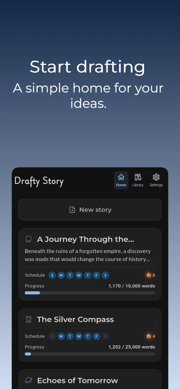 Screenshot #3 pour Drafty Story