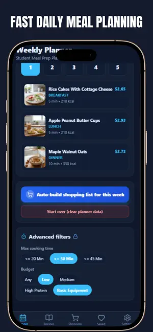 Student Meal Prep Planner screenshot 2