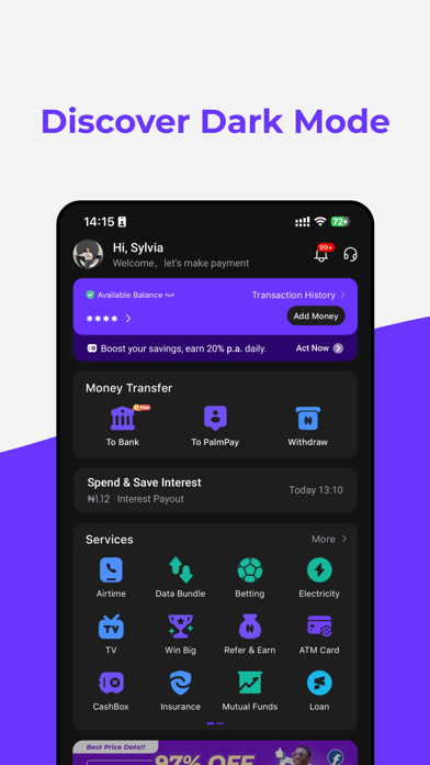 PalmPay - Transfers, Bills Screenshot