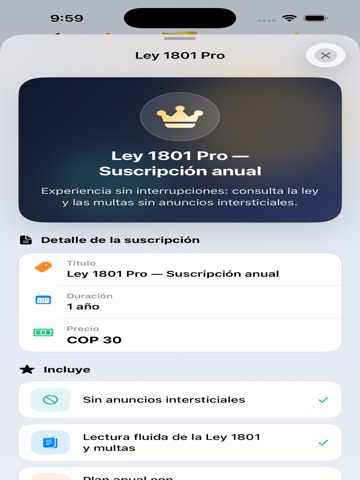 Ley 1801 del 2016 iPad screenshot