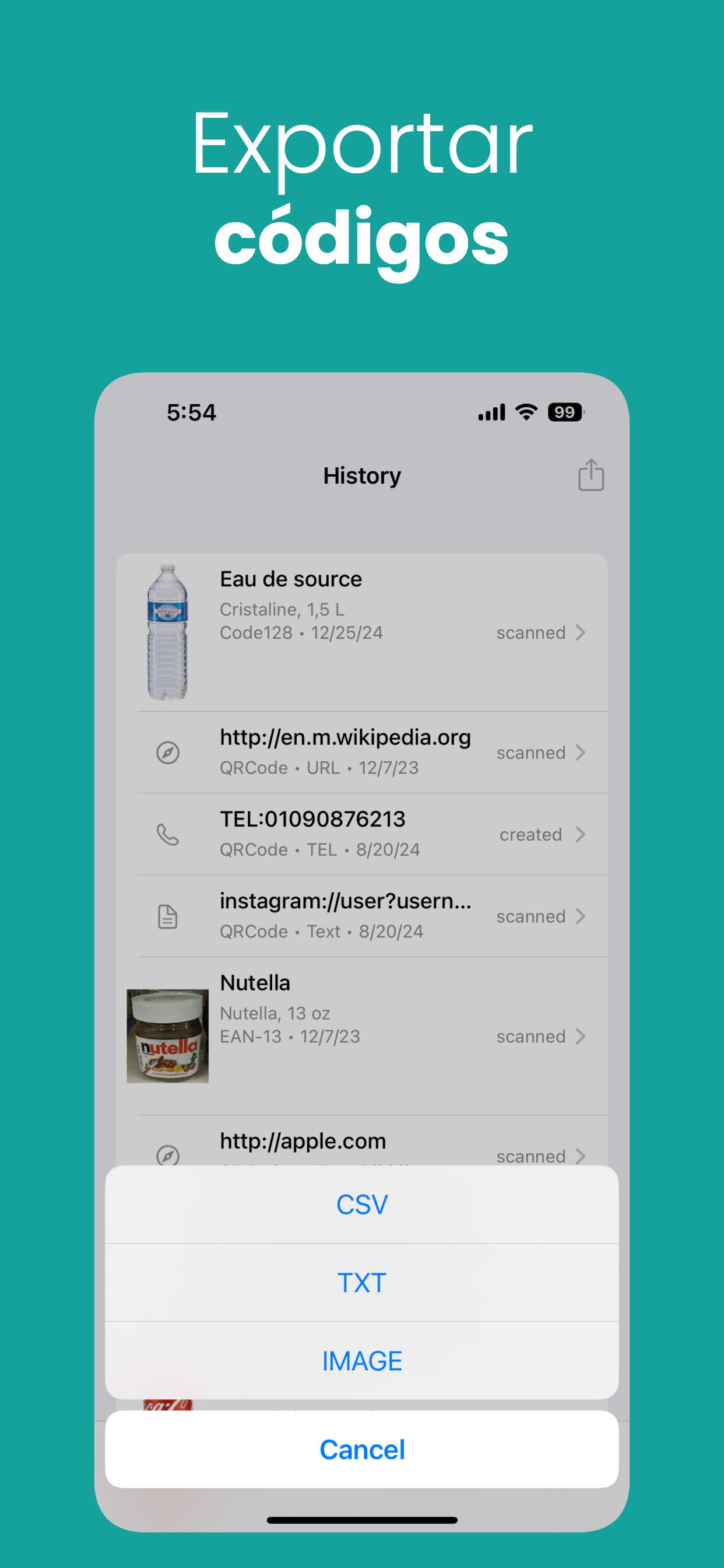 Código QR & Escáner de Barras