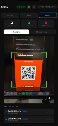 Tickts Scanner screenshot