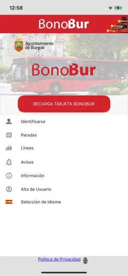 Captura de pantalla de BonoBur en iPhone 1