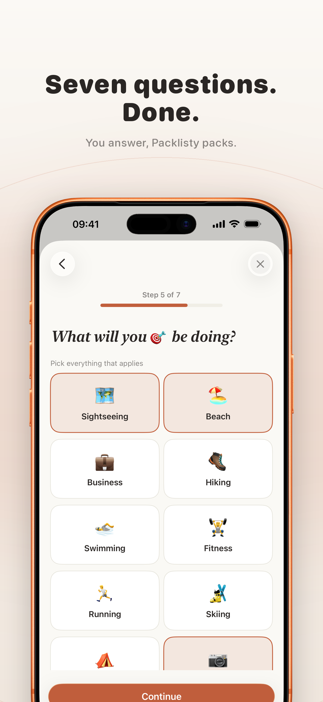 Packlisty: Packing Lists screenshot 2