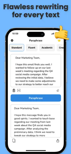 paraphrase paraphrasing tool screenshot 1
