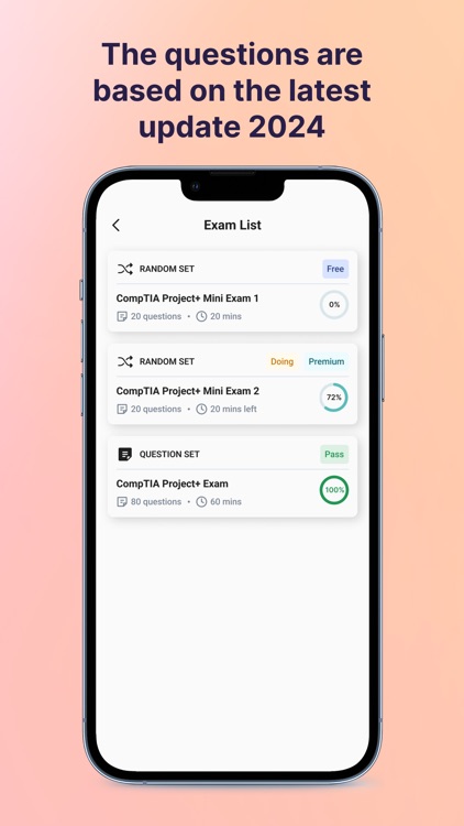 CompTIA Project Exam Simulator