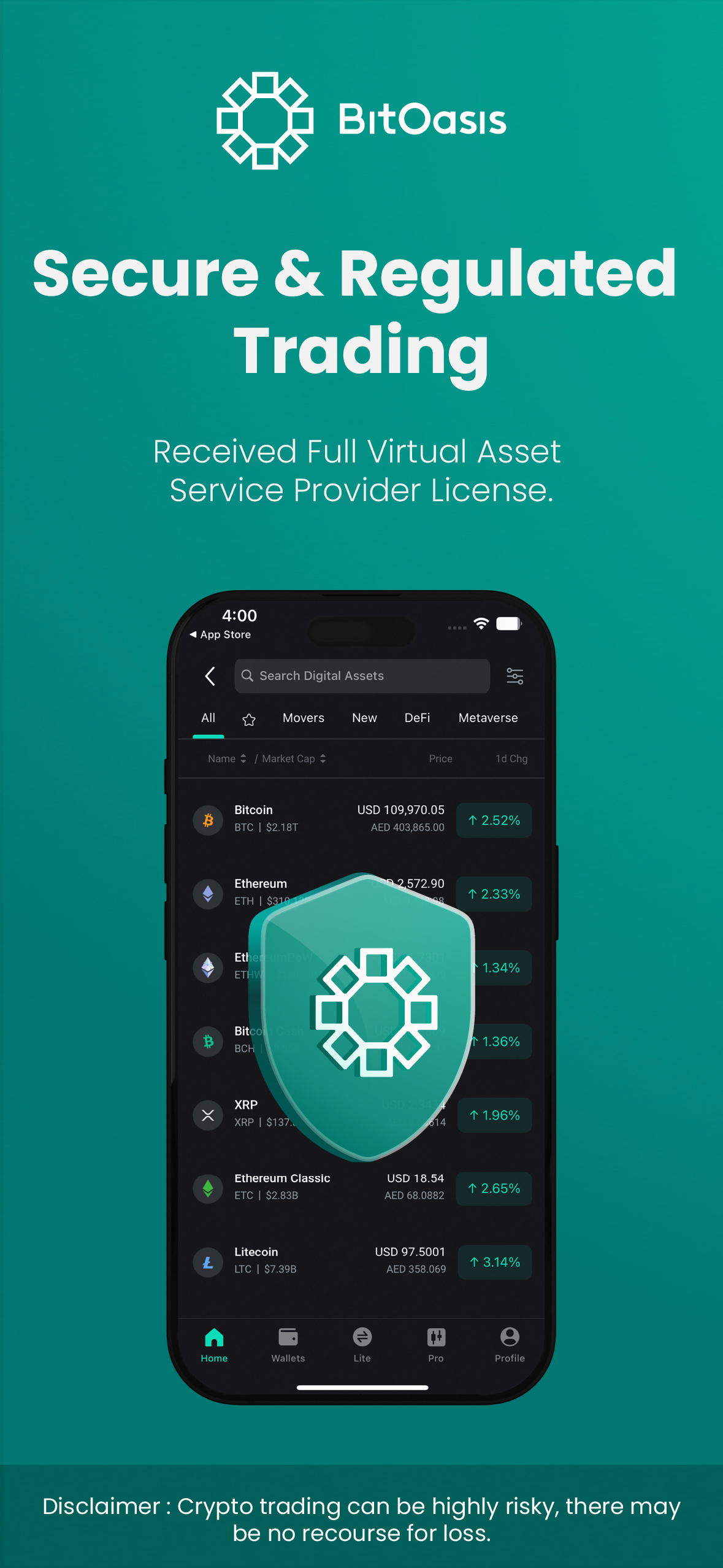 BitOasis: Buy Bitcoin & Crypto