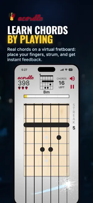 Acordle: guitar chord game screenshot 1