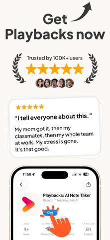 Playbacks: AI Note Taker screenshot