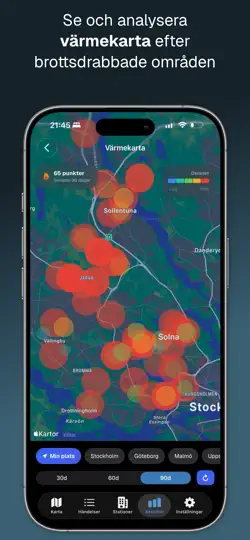 Captura de pantalla de Poliskollen: Händelser Idag en iPhone 4