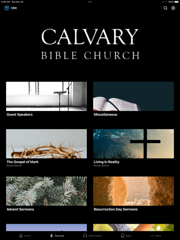 Calvary Bible Church iPad screenshot 2 - Lifestyle app