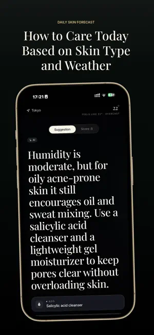 SkinCast: Weather Skincare screenshot 1