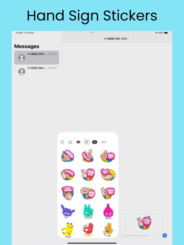 Hand Sign Stickers! iPad screenshot