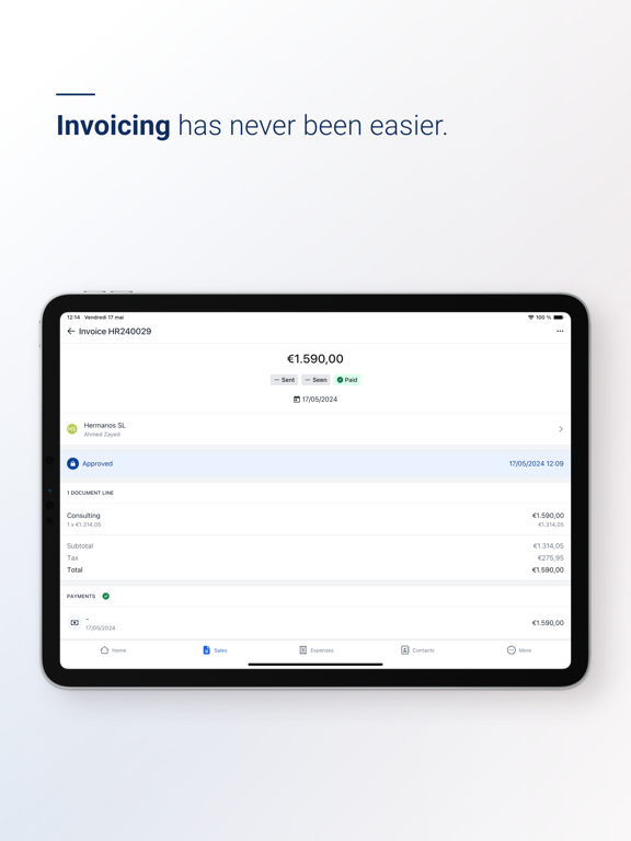 Holded invoicing and much more iPad screenshot 2 - Productivity app