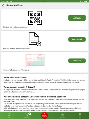 Engel&Bahnhof Apotheke VELEN iPad screenshot