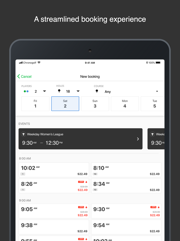 StoneWater Golf Club iPad screenshot 2 - Sports app