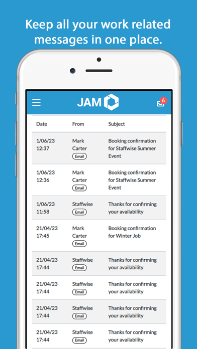 JAM Event Services Screenshot