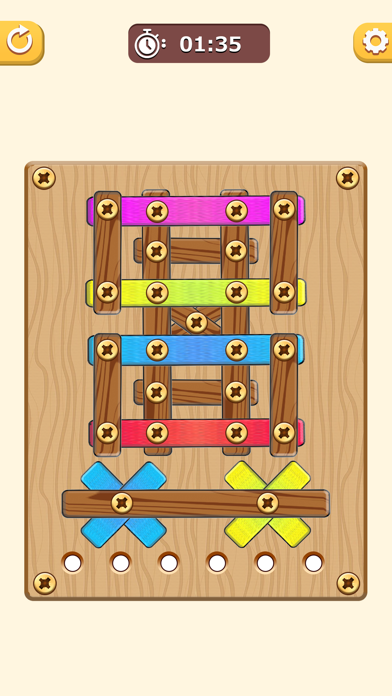 screw puzzle wood nut & bolt Screenshot