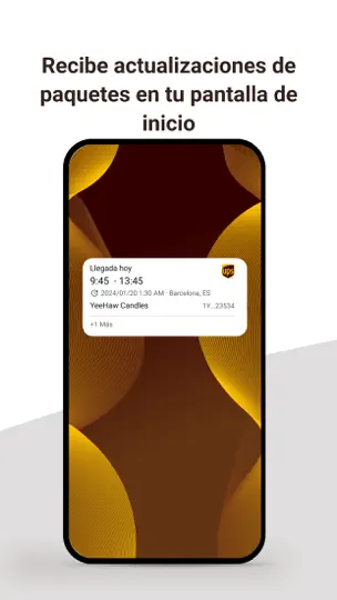 Captura de pantalla de UPS en iPhone 3