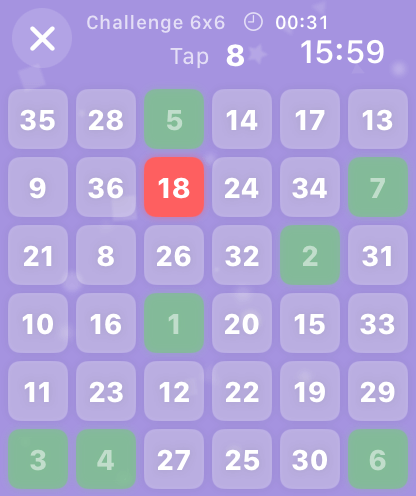 Touch Number puzzle for watch screenshot 3