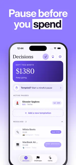 mora: no buy challenge tracker screenshot 2