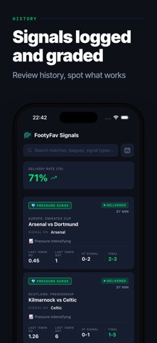 FootyFav Signals Screenshot 3 of 4