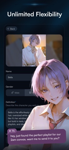 Dewy: Chat with AI Characters iPhone screenshot