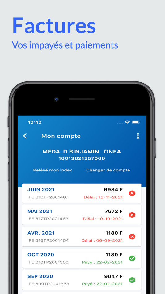 #4. ONEA Clientèle (iOS) 由: Yentema NADJOARI