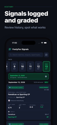 FootyFav Signals Screenshot 1 of 4