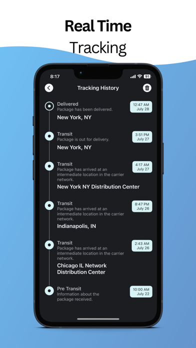 Screenshot 2 of Trackit - Package Tracker App