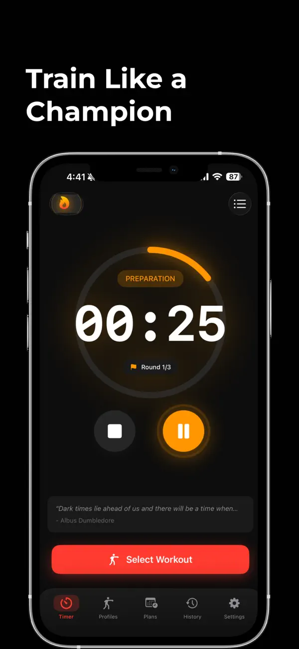 Screenshot #1 pour Boxing Timer: Round Stopwatch