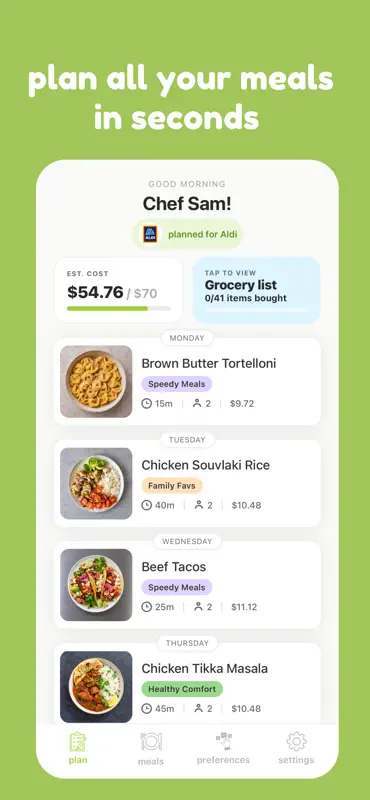 mise - meal planner screenshot 1 of 5