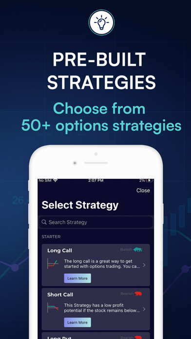 UpLeg: Stock Options Trading Screenshot