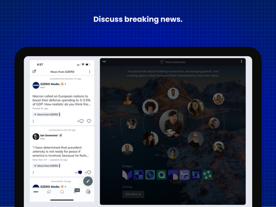 GZERO iPad screenshot 4 - Social Networking app