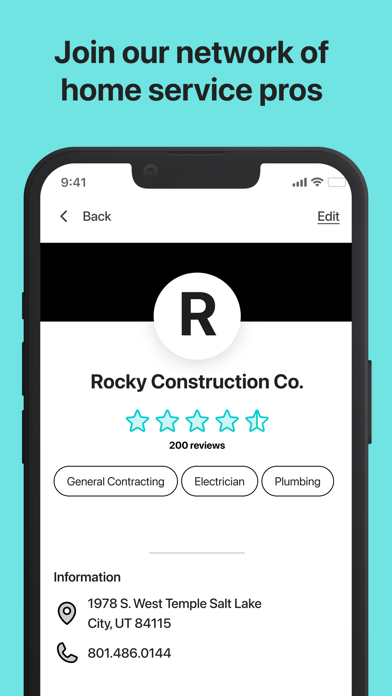 Bideo - Find a contractor Screenshot