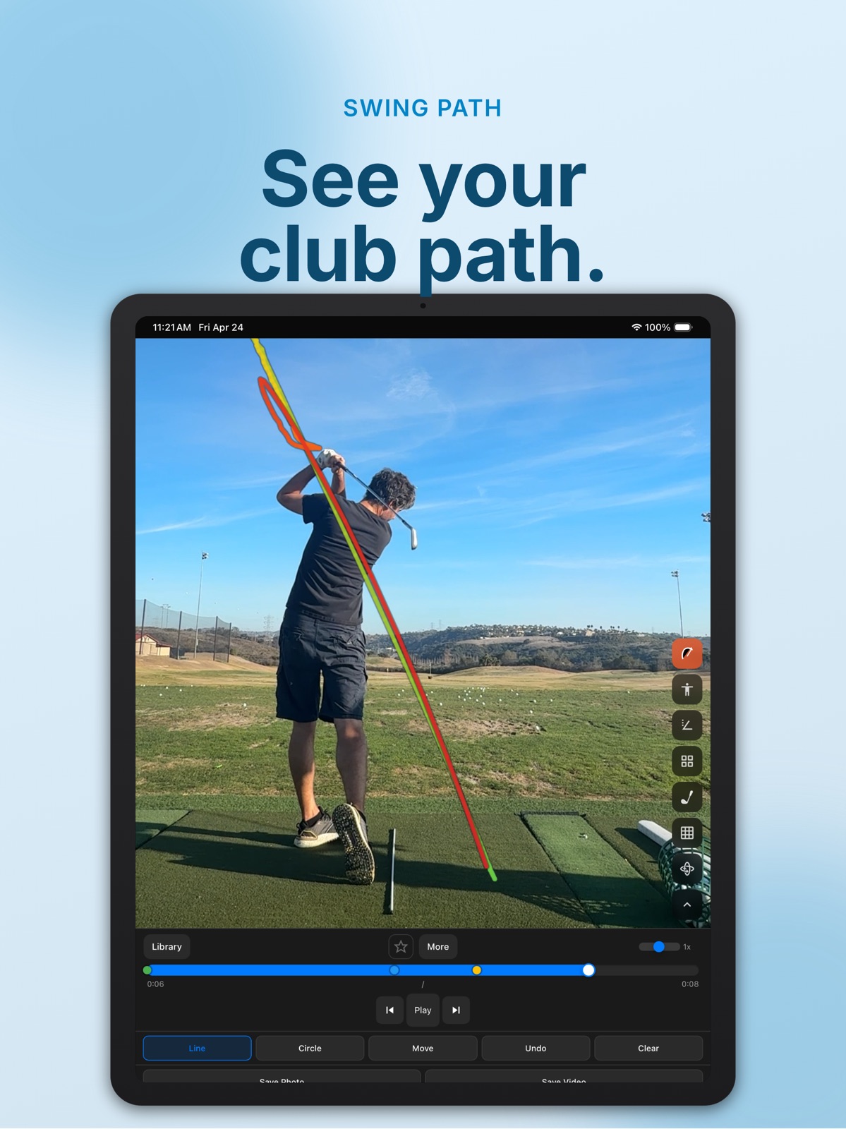 SwingDraw: Golf Swing Analyzer ipad screenshot 1
