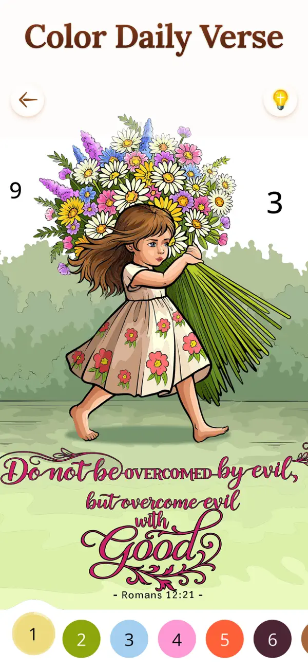 #5. Bible Coloring Paint by Number (iOS) Door: Oakever Games