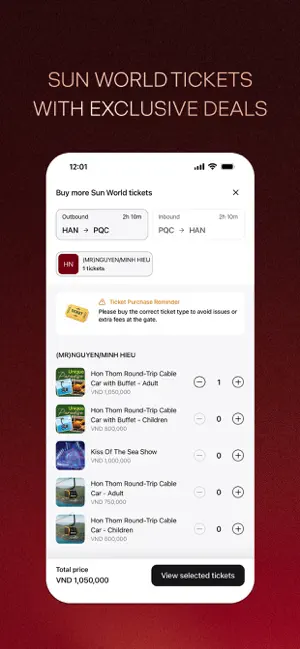 Sun PhuQuoc Airways iPhone screenshot 4