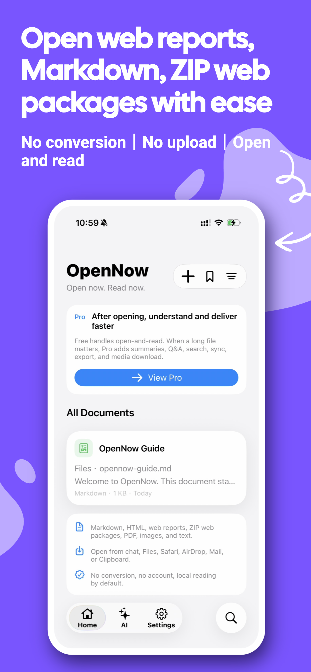 OpenNow - Markdown HTML screenshot 3