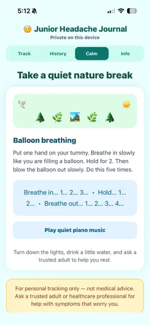 Junior Headache Journal screenshot 3