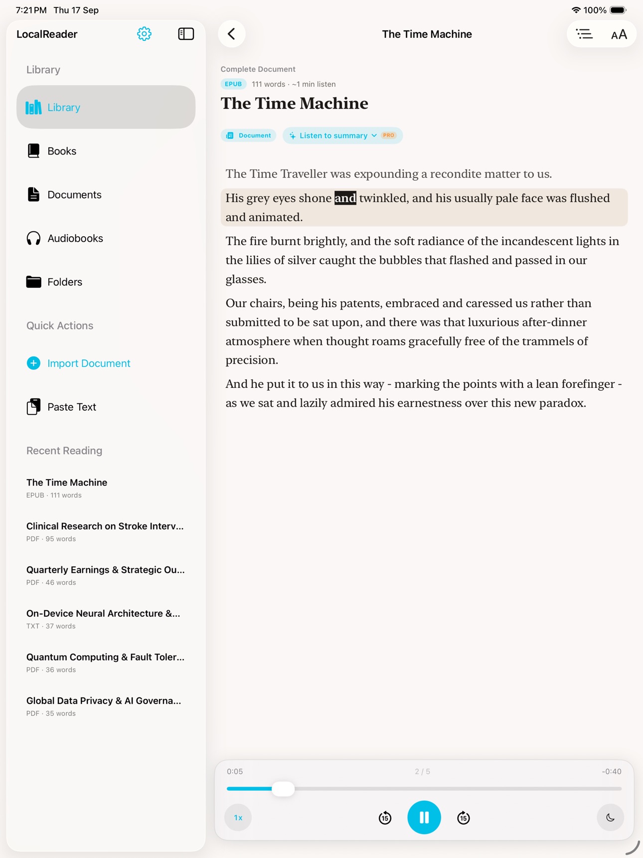 Screenshot 7 of LocalReader — Voice Reader