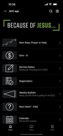 Spencer Christian Church app screenshot