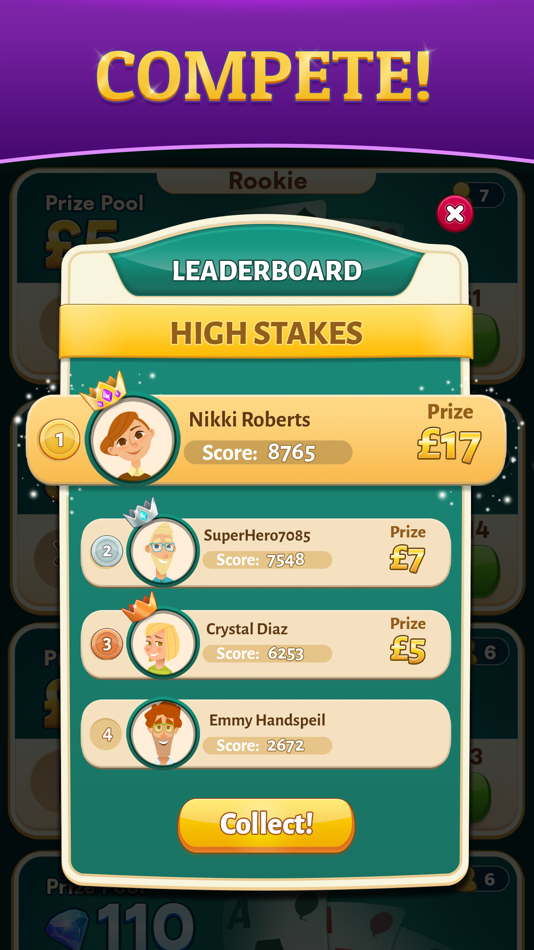 #5. Solitaire Cash (iOS) By: Papaya Gaming