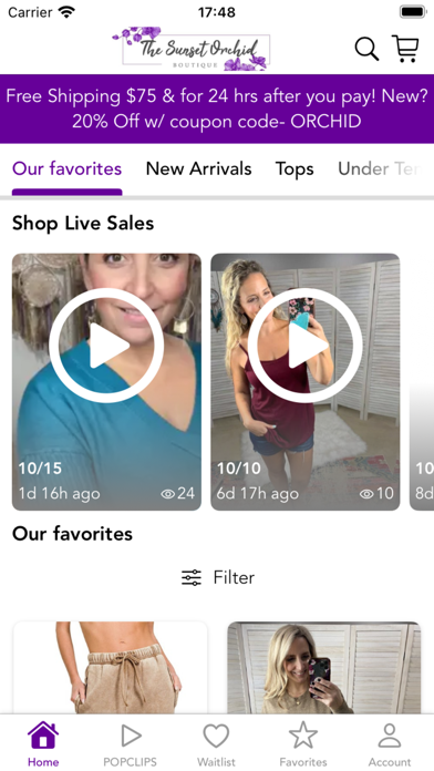 The Sunset Orchid Boutique Screenshot