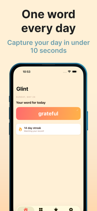Glint - One Word Journal Screenshot 1 of 5