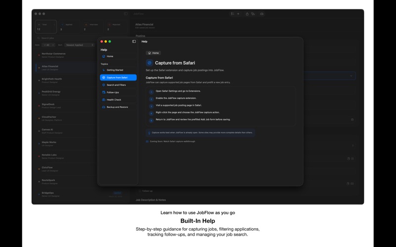 JobFlow screenshot