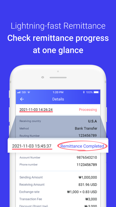 SBI Cosmoney Remittance Screenshot