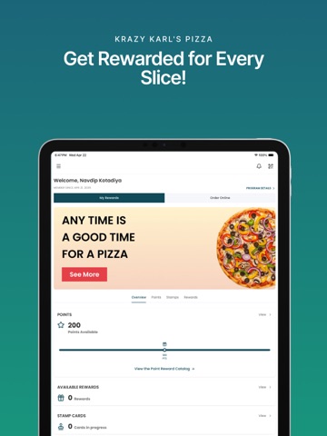 Krazy Karls Pizza iPad screenshot